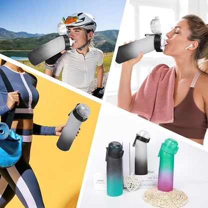 Air Water Bottle with 7Pcs Flavor Pods 26.3Oz Scent Water Bottle Fruit Fragrance Water Bottle,Scent Water Cup,Sports Water Cup Suitable for Outdoor Sports