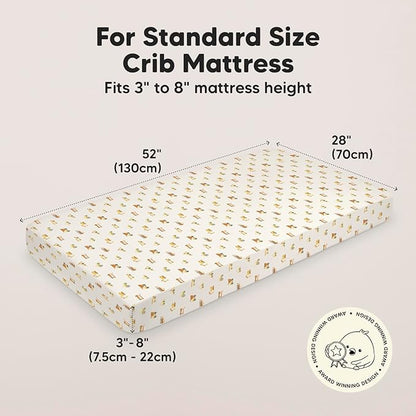 2-Pack Crib Sheets for Boys,Girls - Viscose Derived from Bamboo Fitted Crib Sheet, Organic Baby Crib Sheets, Crib Mattress Sheet,Toddler Bed Sheets, Baby Sheets for Crib Fitted Sheets (Construction)