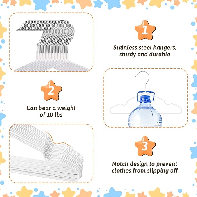 8Pcs Wooden Baby Closet Dividers for Baby Clothes Organizer, and 30Pcs Baby Hangers, Baby Closet Organizer Baby Clothes Dividers for New Mom Dad Parents, 0-24 Months