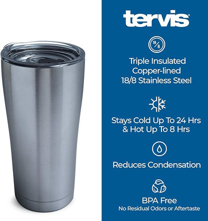 Tervis Triple Walled Ole Miss University of Mississippi Rebels Insulated Tumbler Cup Keeps Drinks Cold & Hot, 30oz - Stainless Steel, Tradition