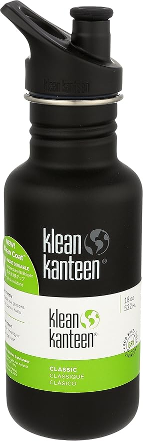Klean Kanteen Classic Stainless Steel Singel Wall Non-Insulated Water Bottle with Sport Cap