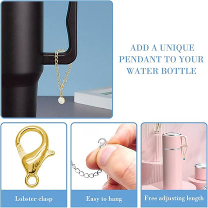 6PCS Letter Charm Accessories for Stanley Cup, Name ID Letter Handle Charm for Stanley Handle Identification Letter Pendant Handle Decoration for Stanley Tumbler Charms (Letter J)