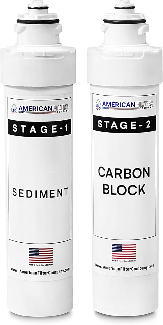 AFC Brand Model # AFC-B2-CMBPK 2-Stage Water Filters Replacement Kit, Compatible with Brio NFMCTO5MS2, NFMPP5M and UV Water Cooler CLPOU720UVF3- Made in USA 2Pk - AFC-B2-CMBPK-6M