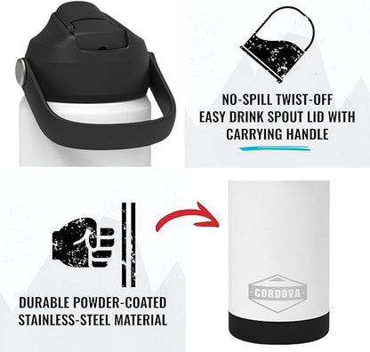 Cordova Outdoors Trailhead Class Water Bottle, Snowcap, 18 oz