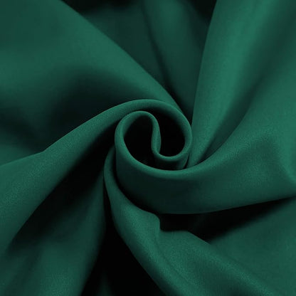 Deep Green Valance for Windows 42x18 Inch Solid Thermal Insulated Blackout Rod Pocket Kitchen Short Curtain Toppers Valance for Bathroom Living Room 2 Panels