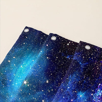 AILONEN Butterfly Shower Curtain, Mystic Moon Cloth Bath Curtain Set for Teen Adults Bathroom,Beautiful Purple Butterfly Starry Night Shower Curtain Liner,72" W*72" H