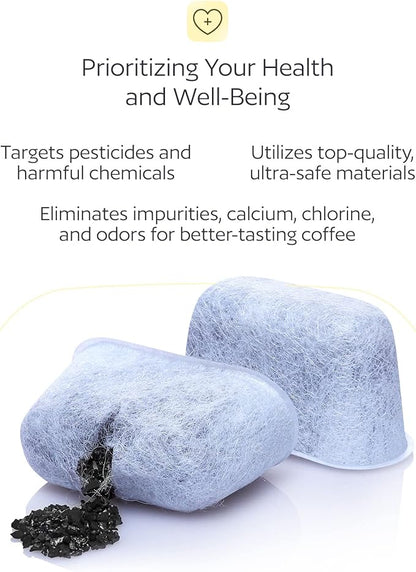 6 Water Filters for Cuisinart Coffee Makers - Fits all Cuisinart Coffee Brewers - Replacement Charcoal Water Filters for Cuisinart