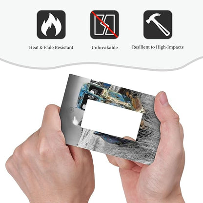 Vintage Country Old Blue Truck 1 Gang Rocker Light Switch Plate Rustic Automobile Single Decora Outlet Wall Plate Cover Faceplate Decorative Switchplate GFCI for Bathroom Bedroom Livingroom Decorate