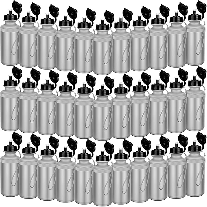 72 Pcs Sports Water Bottles Bulk 20 oz Plastic Water Bottles Reusable Squeeze Water Bottles Team Bottles with Pull Top Cap for Adults Kids Outdoor Cycling Fitness