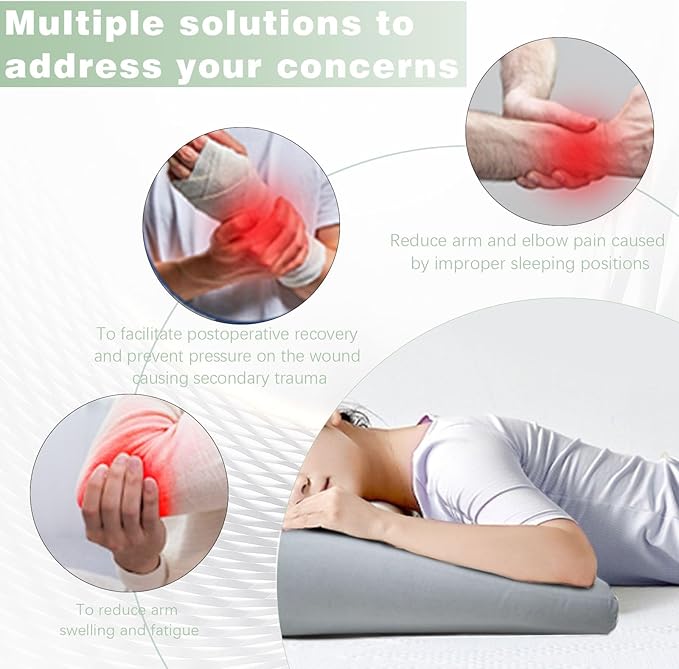 Arm Elevation Pillow, Arm Wedge Elevation Pillow Excellent, Ergonomic Elbow Support Pillow for Sleeping Arm Pads Pillow，Elevated Arm Pillow for Broken Arm,Inflatable Type