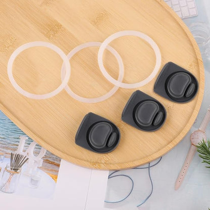3pcs Replacement Stopper Compatible with Owala Freesip 19/24/25/32/40oz, with 3pcs Silicone Seal Lid Sealing Rings, Anti Leak Water Bottle Top Cap Lid Ring Mouthpiece Parts for Owala Accessories