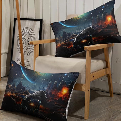 AILONEN Panther Fitted Sheet Set Twin Size, Galaxy Starry Planet Volcano Boys Black Bear Bed Sheet Set,3 Pieces Printed Fitted Sheet with 2 Pillowcases