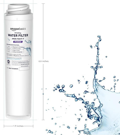 Amazon Basics Replacement GE FQSVF Drinking Water System Filter, 2-Pack, Premium Filtration