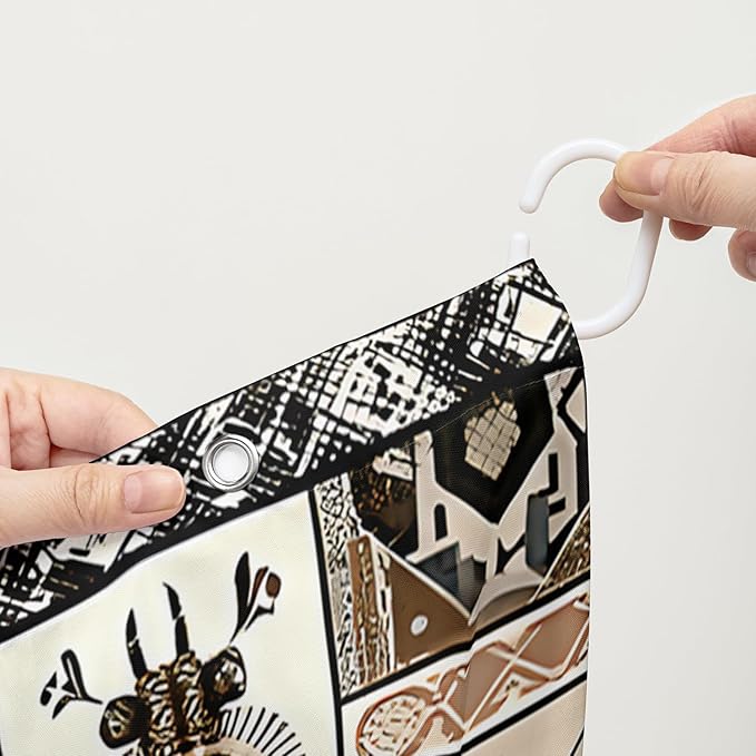 AILONEN Dreamcatcher Wolf Shower Curtain for Bathroom Decor,Retro Boho Wolf Bath Curtain for Kids Boys Girls,Print Polyester Waterproof with 12 Plastic Hooks 60" W*72" H