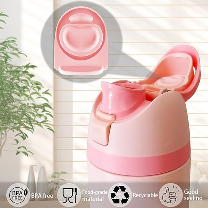 5PCS Replacement Stopper Compatible with Owala FreeSip 19/24/32/40oz, Silicone Anti-Spill Water Bottle Top Lid Replacement Parts, BPA-Free Seal Bottle Cap Mouth Stopper Gasket (Pink)