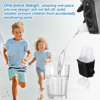 2pcs Replacement Spout for Contigo, BPA-Free Lids Replacement Parts with Allen Wrench Soft Silicone Mouthpiece Compatible with Aubrey Kids 14oz 20oz Newest Water Bottle