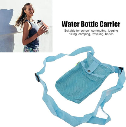 Alomejor Water Bottle Holder, 3Pcs Water Bottle Sling Portable Nylon Protective with Adjustable Shoulder Strap for Hiking Camping