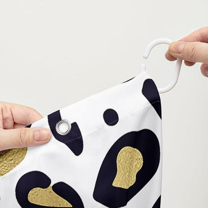 AILONEN Leopard Shower Curtains for Bathroom,Rose Leopard Bath Shower Gifts for Lover,Wild Animal Curtains Polyester Waterproof with 12 Plastic Hooks 48" W*72" H