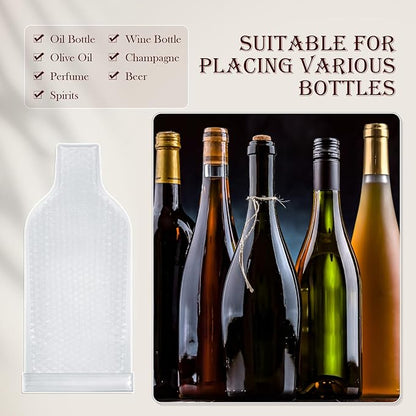20 Pcs Reusable Wine Bag for Travel Wine Bottle Protector Sleeve for Airplane Car Cruise Protection Luggage Leak Proof