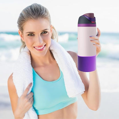 2PCS Silicone Water Bottle Boot for Owala 24oz 32oz 40oz,Anti-Slip Protective Sleeve Bottom Bumper Protector for FreeSip, Twist, and Flip Water Bottles