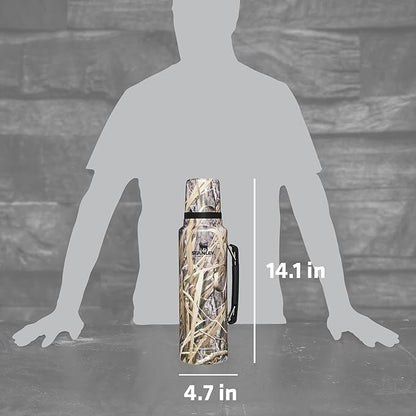 Stanley Classic Vacuum Insulated Wide Mouth Bottle -BPA-Free 18/8 Stainless Steel Thermos for Cold & Hot Beverages