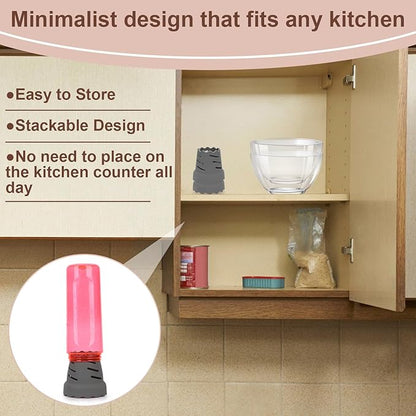 2pcs Drying Rack for Water Bottles, BPA Free Silicone Drying Rack for 15oz-100oz Bottles and Tumblers, Stackable Bottle Drying Holder Rack for HydroFlask, Yeti, Simple Modern, Camelbak(Grey)