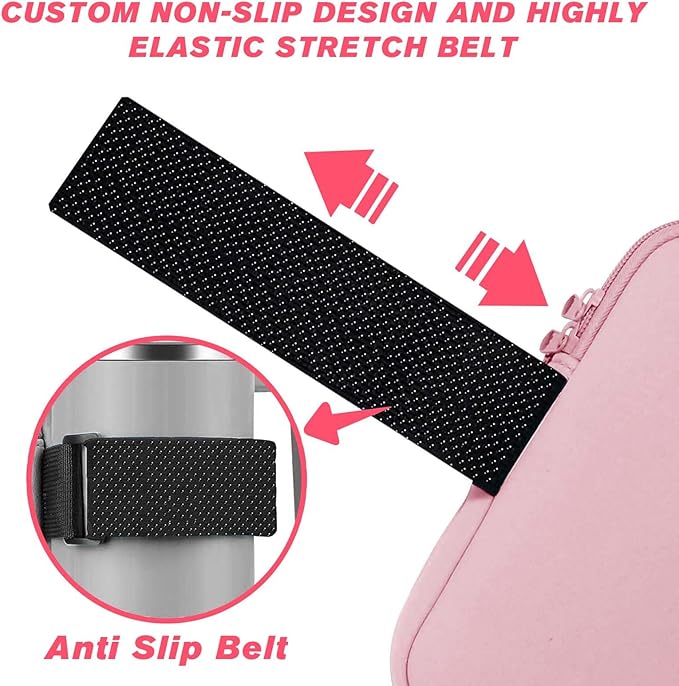 Water Bottle Pouch for Stanley Quencher Adventure 40oz,Gym Tumbler Stanley Cup Accessories for Women,Tumbler Pouch for Cards, Keys, Earphone,Phones