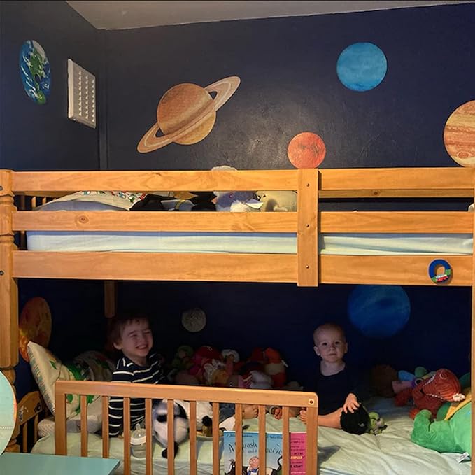 Solar System Wall Stickers for Kids, Universe Space Wall Sticker, Large Size Planet Wall Decal, Space Wall Decor for Bedroom Classroom Playroom Nursery Birthday Gift Idea(L)