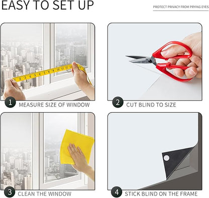 Portable Blackout Shades 100% Blackout Curtains for Bedroom Small Window Curtains No Light Kitchen Windows Insulated for Nursery for Baby Travel Curtain,White,56" W x 63" L,1 Panel