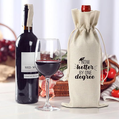 Graduation Gifts 2024 Wine Bags Graduation Gifts for Her Him College Graduation Gifts for Women Men Doctor Graduation Gifts College Masters Degree Phd Graduation Gifts One Degree Hotter Wine Bags