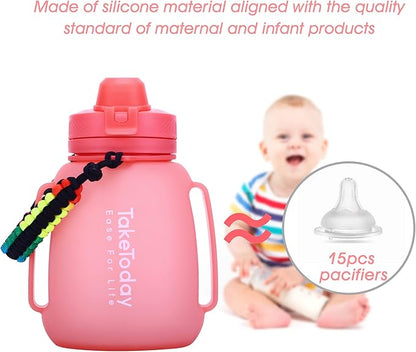 40 OZ Gallon Motivational Collapsible Water Bottles with Straw and Paracord Handle 1.2L Silicone Sports Water Bottle with Time Marker for Yoga Camping Outdoors