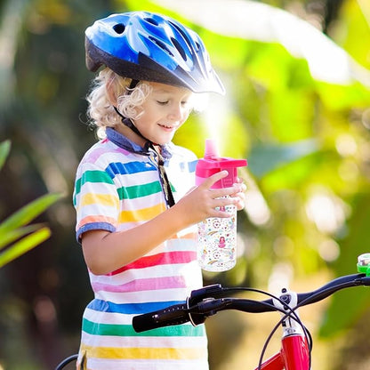 Kids Water Bottle with Spray Mist, 420ml Portable Kids Spray Drinking Bottle for Boys Girls School Cool Down and Hydrate