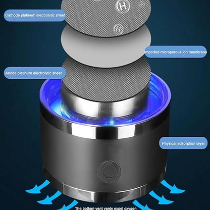 420ml Updated Hydrogen Water Bottle,Portable Hydrogen Rich Water Generator Insulated Cup with PEM SPE Tech, One Bottle with Storage Bag and Hose for Family and Fitness Black