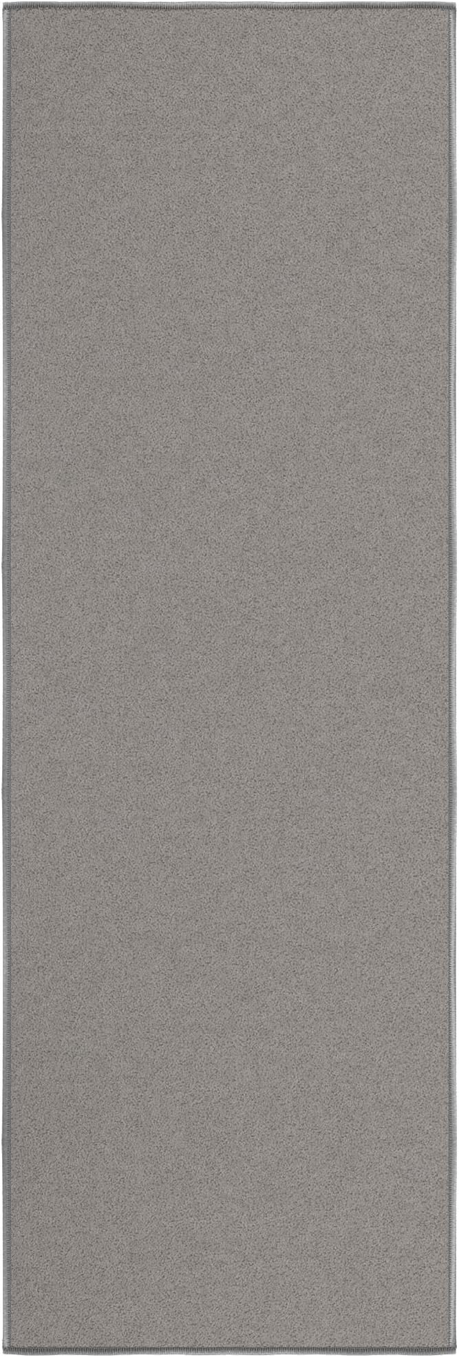 Machine Washable Modern Solid Design Non-Slip Rubberback 2x5 Traditional Runner Rug for Hallway, Kitchen, Bedroom, Entryway, 20" x 59", Gray
