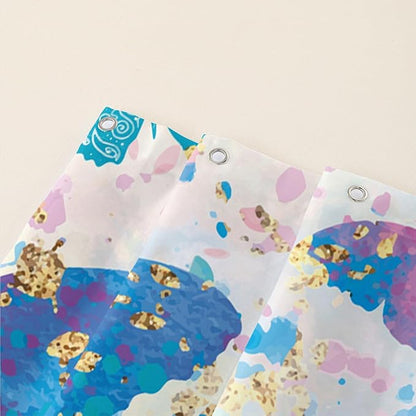 AILONEN Butterfly Shower Curtain for Bathroom, Blue Pink Tie Dye Butterfly Bath Curtain,Women Girls Bathroom Curtain,72" W*78" H Polyester Waterproof with 12 Plastic Hooks