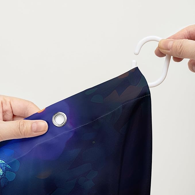 AILONEN Black Cat Shower Curtain,Cartoon Cat Shower Curtain Set for Kids Boys Girls,Boho Style Butterfly Shower Curtain Curtain for Bathroom,Mysterious Forest Curtain Set with Hooks,72" W*96" H