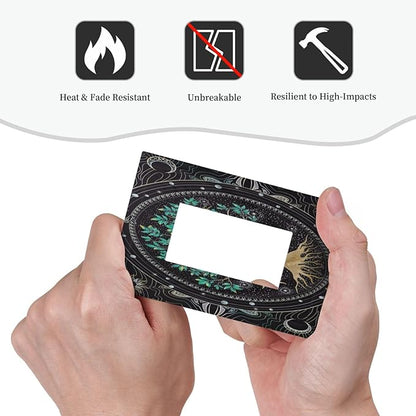 Tree of Life Blackground 1 Gang Rocker Light Switch Plate Hippie Sun Moon Star Single Decora Outlet Wall Plate Cover Faceplate Decorative Switchplate GFCI for Bathroom Bedroom Living Room Decorate