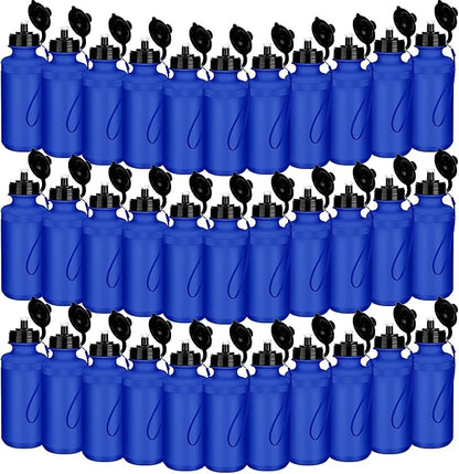 72 Pcs Sports Water Bottles Bulk 20 oz Plastic Water Bottles Reusable Squeeze Water Bottles Team Bottles with Pull Top Cap for Adults Kids Outdoor Cycling Fitness