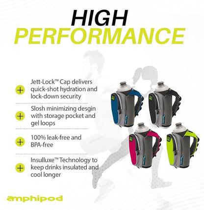Amphipod Hydraform Ergo-Lite Ultra 20 oz. Handheld Water Bottle, BPA-Free Hydration/Fuel Bottle, Endurance Runners & Walking
