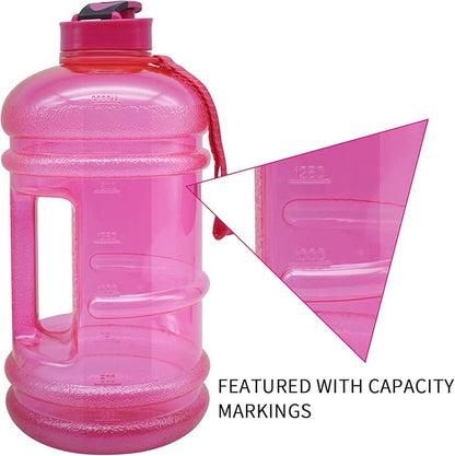 Water Jug Large Water Bottle Sport (2.2L/75 Oz) Leakproof Gym Container Large Capacity Drinking Tank(Pink)