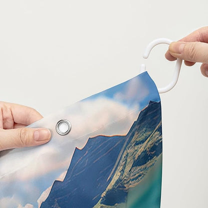 AILONEN Cute Dolphin Shower Curtain,Ocean Dolphin Bath Curtain,Tropic Sea Coral Beach Curtain,Boys Girls Kids Curtain for Bathroom Decor Waterproof, 36" W x 72" H