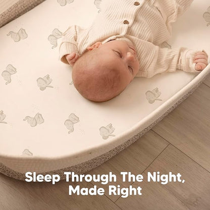 2-Pack Organic Bassinet Sheets for Girls, Boys - 100% Cotton Bassinet Mattress Sheets Compatible with Halo Bassinest Swivel Sleeper, Graco, Baby Delight, Chicco, Unisex Fitted Bassinet Sheets (Pecan)