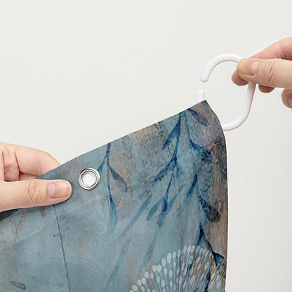 AILONEN 3D Ocean Octopus Shower Curtain Set for Bathroom,Sea Turtle Seahorse Animal Bath Curtain,Ocean Theme Waterproof Fabric Shower Curtain with Hooks,36" W*72" H