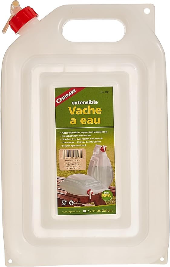 Coghlan's Expandable Water Carrier, 2-Gallon , White