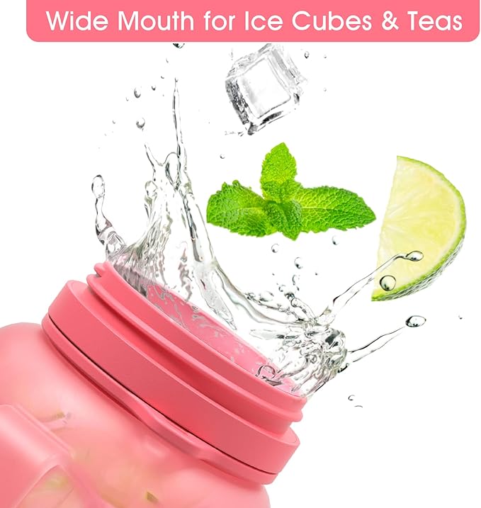 40 OZ Gallon Motivational Collapsible Water Bottles with Straw and Paracord Handle 1.2L Silicone Sports Water Bottle with Time Marker for Yoga Camping Outdoors