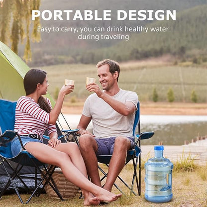 Water Storage Container, 5L/ 1. 3 Gallon Water Bottle with Screw Cap and Handle - Portable Water Jug for Sports Outdoor Travel Camping Supplies