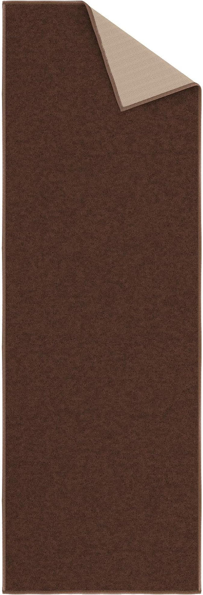 Machine Washable Modern Solid Design Non-Slip Rubberback 2x5 Traditional Runner Rug for Hallway, Kitchen, Bedroom, Entryway, 20" x 59", Brown