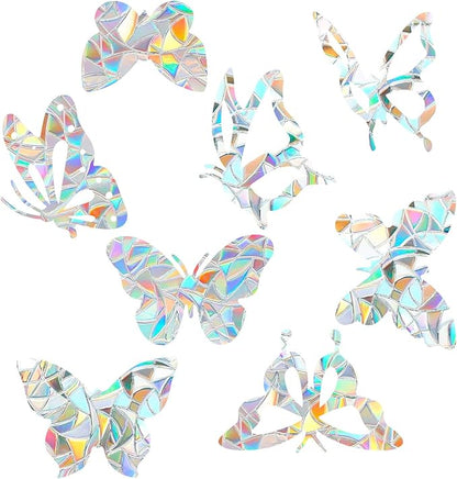80pcs Window Decals for Glass Windows, Anti Collision Window Clings for Birds, Butterfly Shape Bird Strike Prevention for Windows (Butterfly)