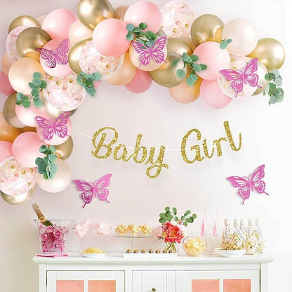 72Pcs 3D Butterfly Wall Decor 3 Sizes 3 Styles, Butterfly Decorations Party Birthday Cake Decoration, Removable Butterfly Wall Stickers for Kids Nursery Wedding Bedroom Room Decor(Pink)