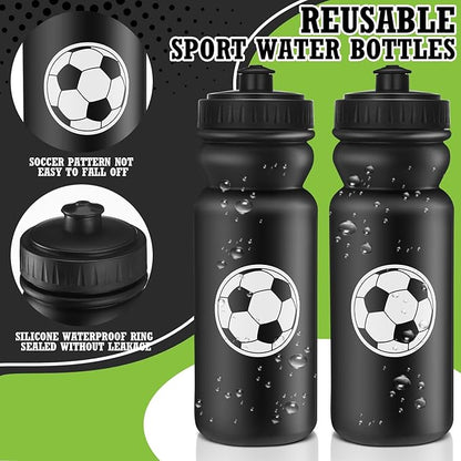 20 Pack Water Bottles Bulk 20 oz Reusable Squeeze Water Bottles Plastic Sports Bottle with Pull Top Cap Gifts Tumbler for Sports Travel Gym Party Supplies Friends Men Girls